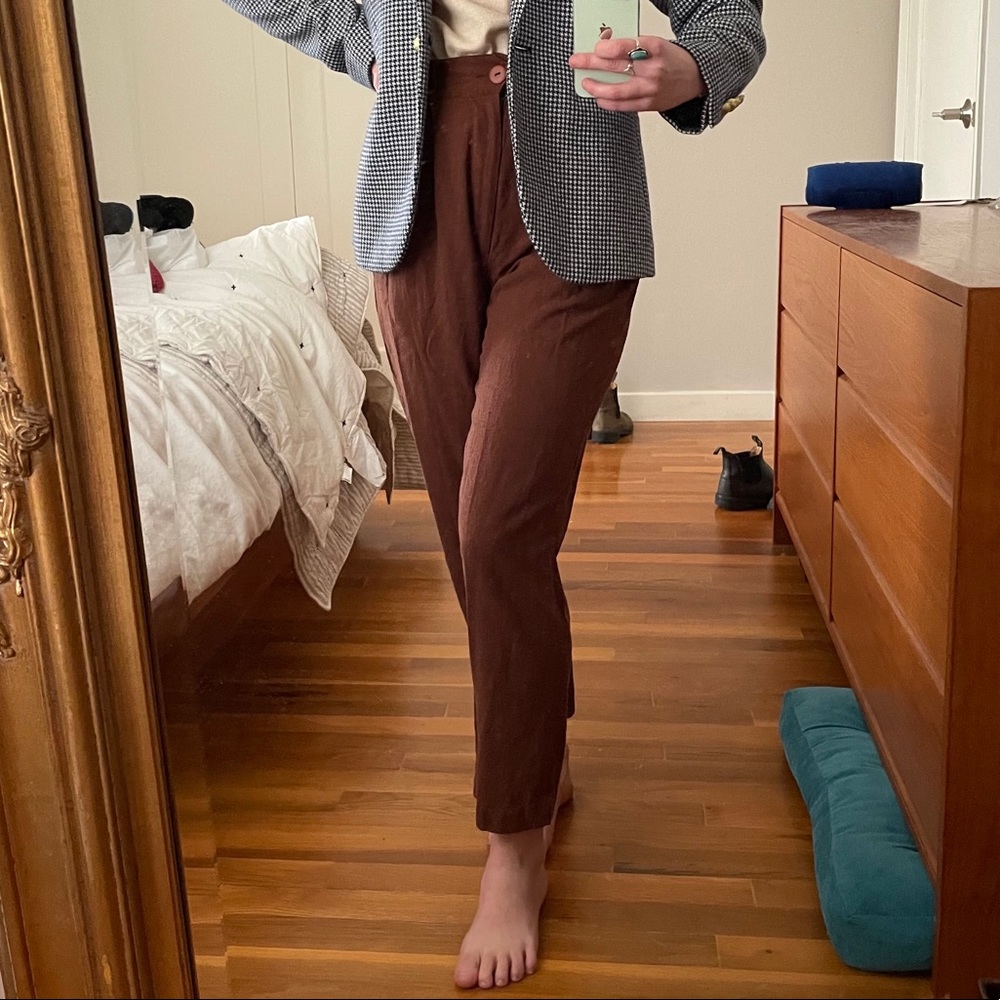 Vintage Raw Silk Trousers